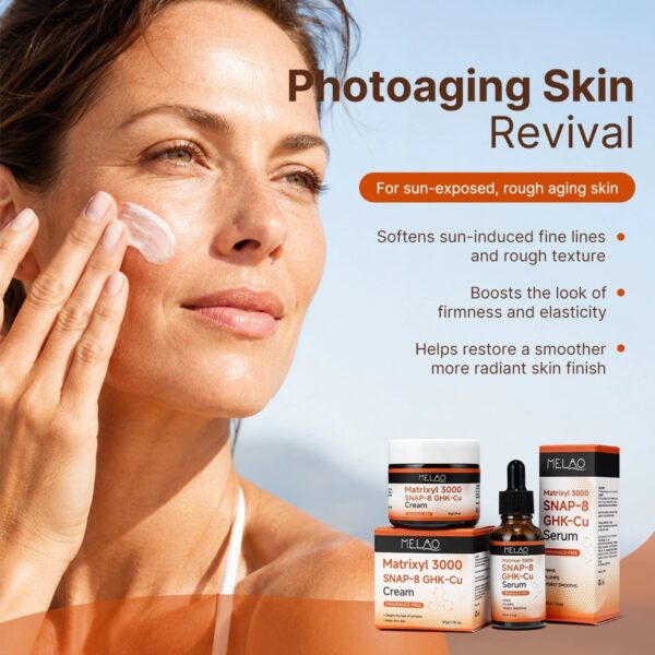 Matrixyl 3000, SNAP-8 & GHK-Cu Facial Serum, OEM Gentle Skin Repair Essence, Plumping Brightening & Moisturizing