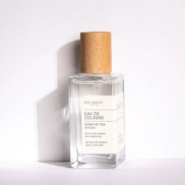 50ml Niche Women Eau De Cologne, Clear Square Glass Bottle with Wooden Cap, Long Lasting Fresh Woody Fragrance Perfume Spray for Daily Wear