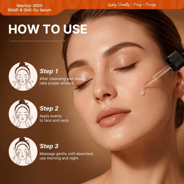 Matrixyl 3000, SNAP-8 & GHK-Cu Facial Serum, OEM Gentle Skin Repair Essence, Plumping Brightening & Moisturizing