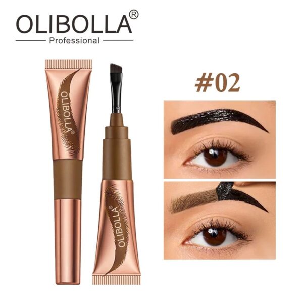 Peel-off Brow Gel Tint, Waterproof Long Lasting Brow Dye, Semi-Permanent Eyebrow Makeup, Smudge Resistant Brow Liquid