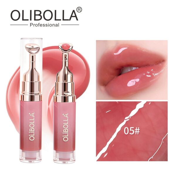 Mirror Lip Gloss with Metal Massage Applicator, Moisturizing Lip Serum, Plump Lips & Reduce Lip Lines Makeup